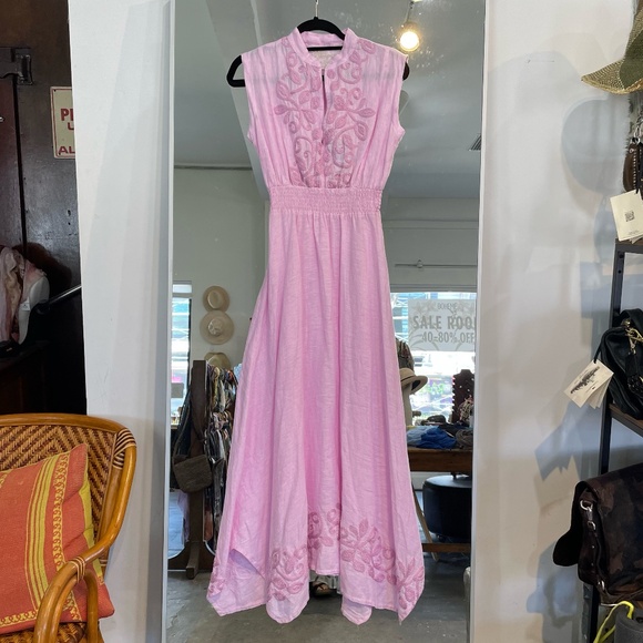 Temptation Positano Meletta Dress in Pink Embroidery - Picture 1 of 2